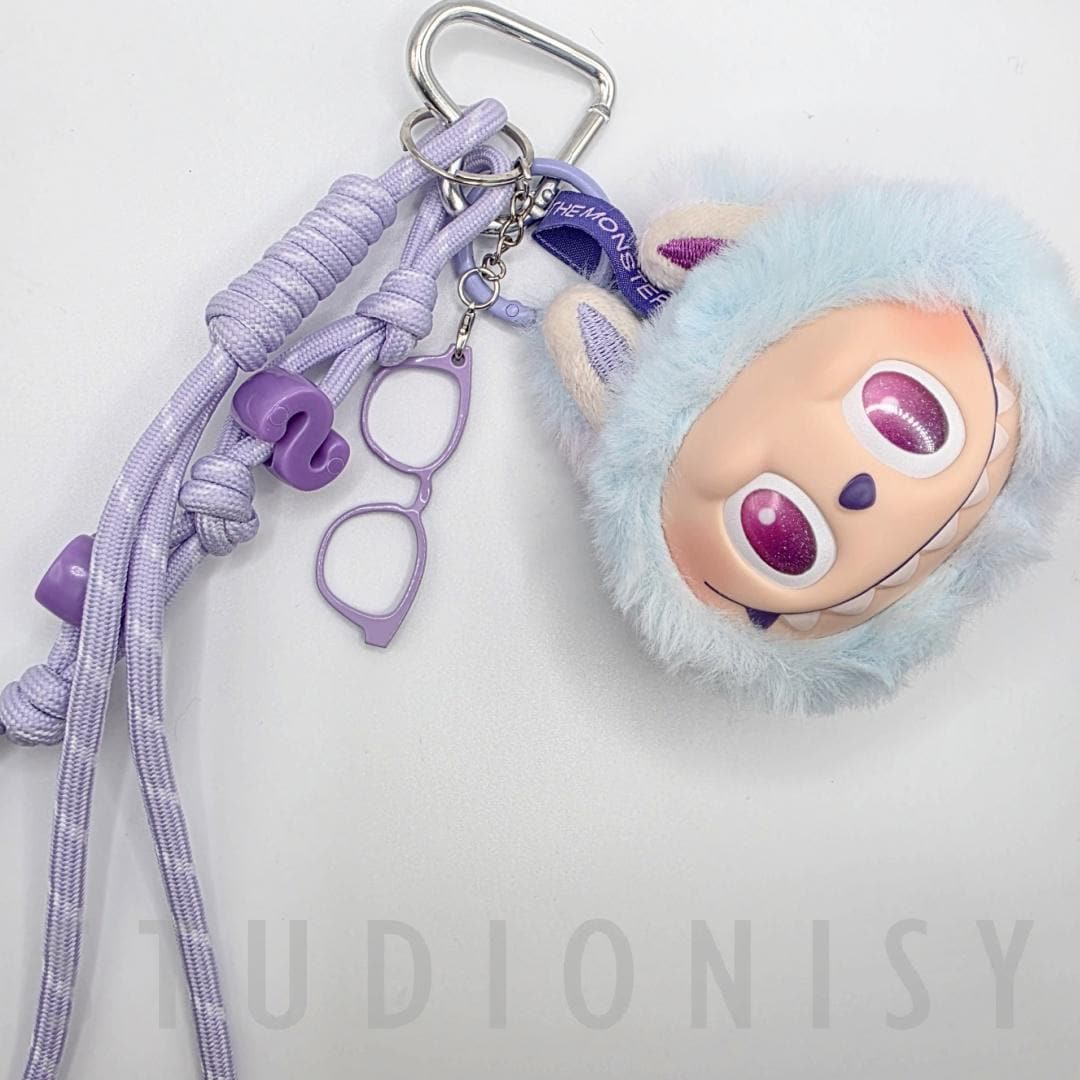 StudioNisy Handmade BIE Big into Energy Labu Head Plushy keychain, or bag charm Labubu head,