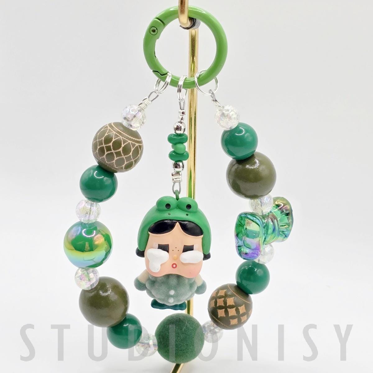 StudioNisy Handmade crybb Powerpuff beaded keychain or phone charm bag charm