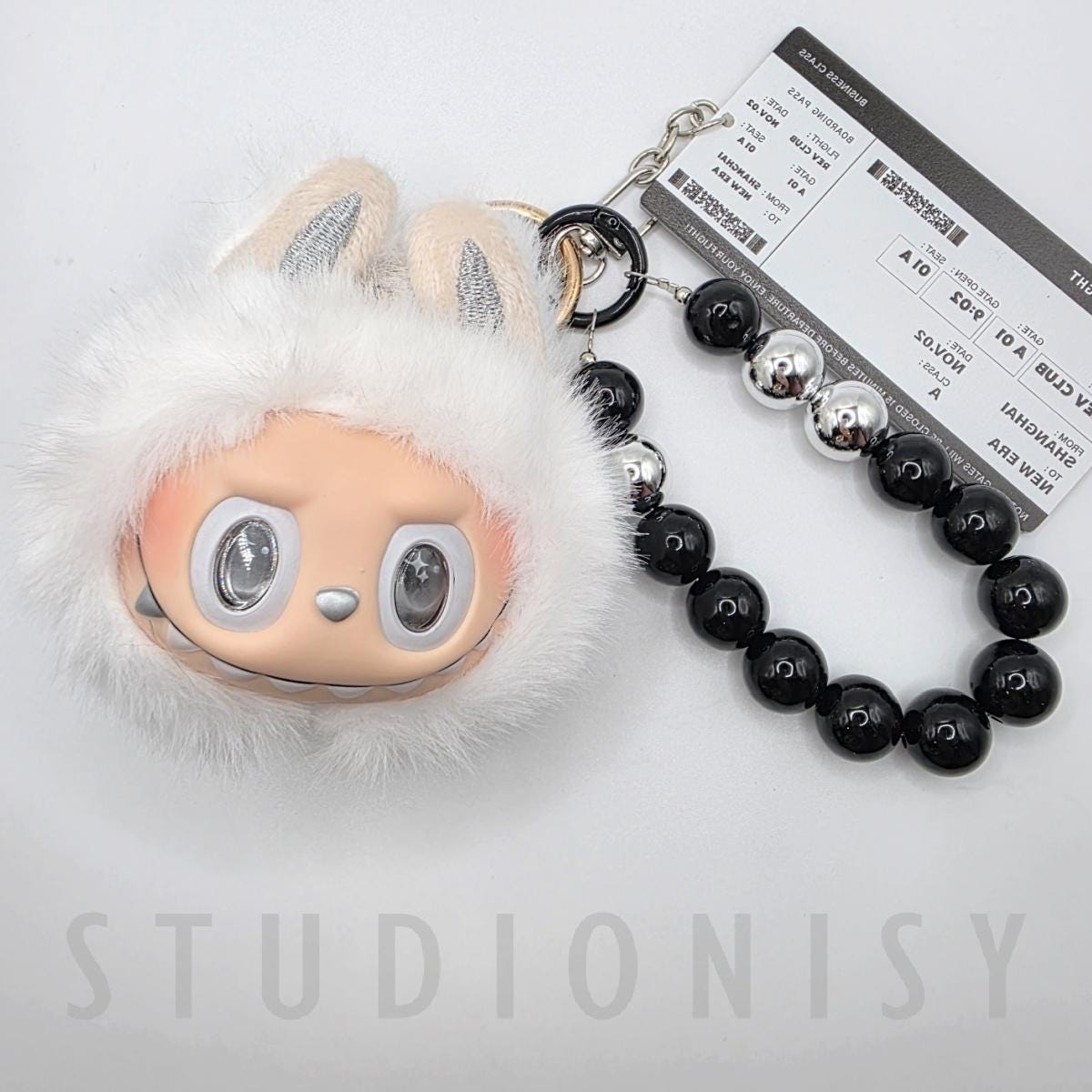 Handmade Labu Head Plushy Keychain: Collectible Bag Charm