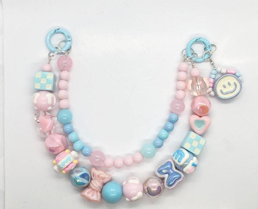 Beaded Bag Chain | one-of-a-kind handmade | Labubu | charms, Have a seat, Macaron, Valentine's Gift, high quality beads