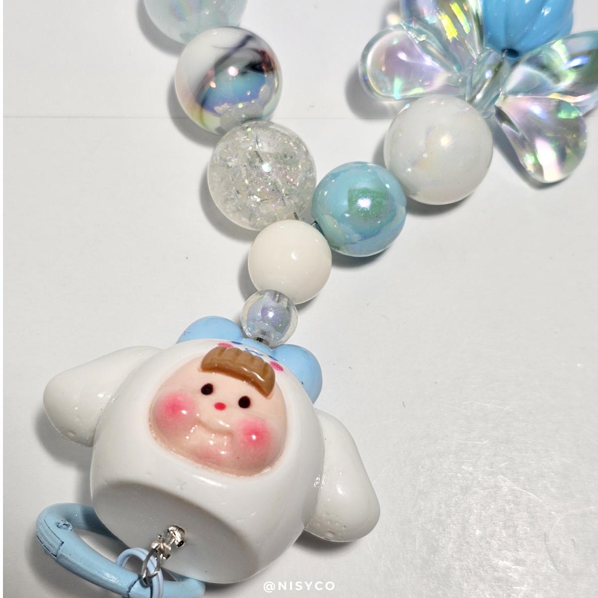 DUOMEI SANRIO handmade with painted beads, beads, keychain or phone charm Kawaii Japan | HelloKitty, Keroppi, Pochacco, Cinnamoroll