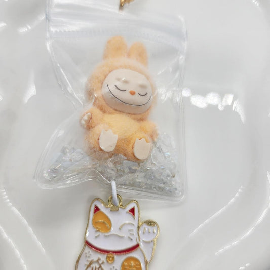 Labubu The Monsters simple soft short fur Bean in bag carrying case!