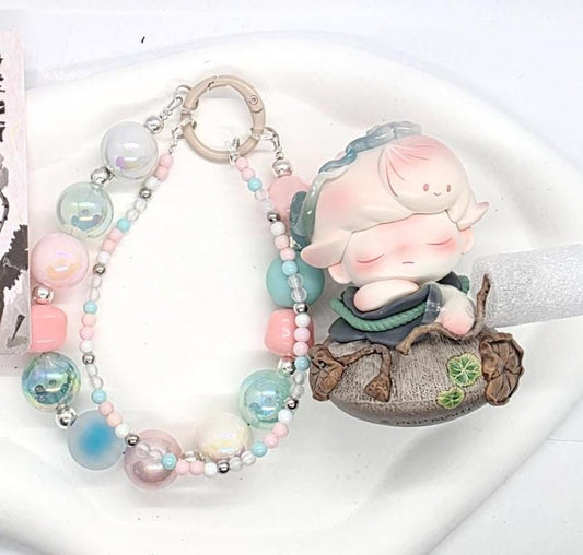 Popmart Dimoo Stories in the Cup - Sachet Lotus Authentic with beaded chain - all accessories and box avaliable