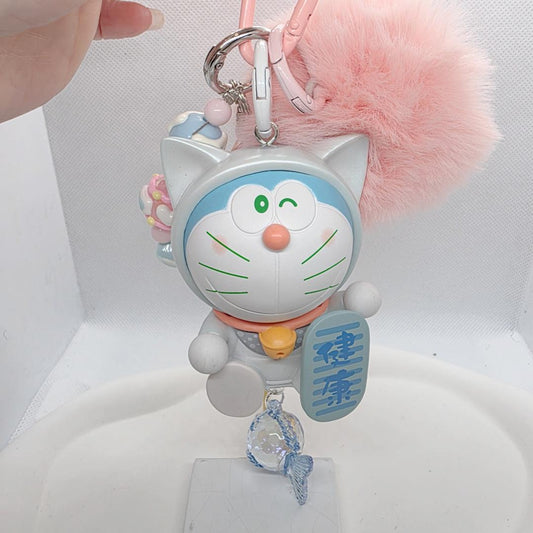 Discounted Doraemon Figure one-of-a-kind handmade chain, furball, bag charm Mother's Day