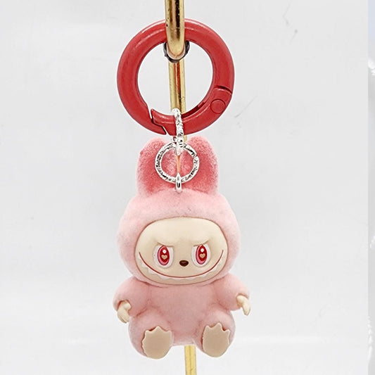 Labubu The Monsters simple fuzzy fur Bean with keychain drilling! Great gift Mother's Day