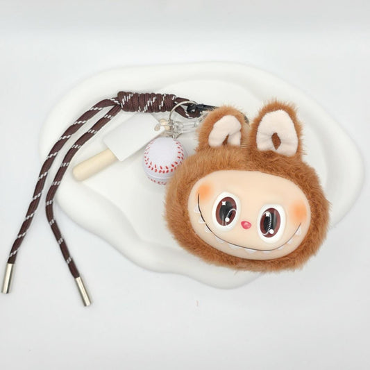 Handmade Cute face Labubu Plushy keychain, or bag charm Labubu head