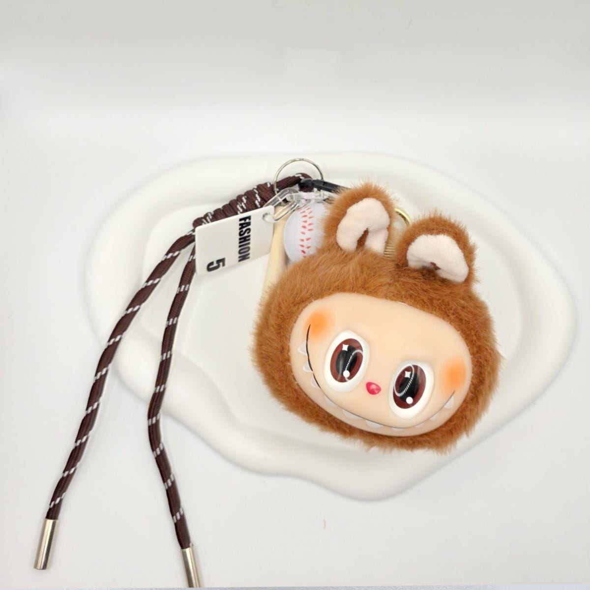 Handmade Cute face Labubu Plushy keychain, or bag charm Labubu head