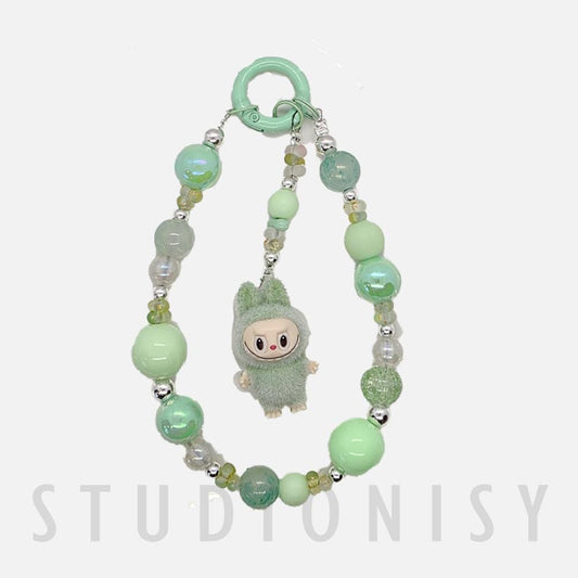 StudioNisy Labubu small furry charm The Monsters Bean one-of-a-kind high quality beads - keychain or phone