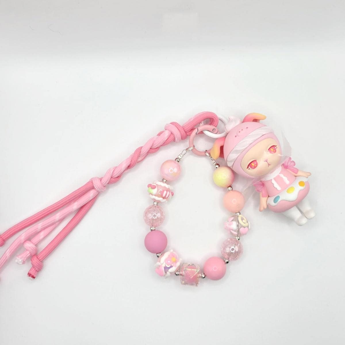StudioNisy Authentic Popmart BUNNY horoscope with beaded keychain and Figure Kawaii | Cute Chain