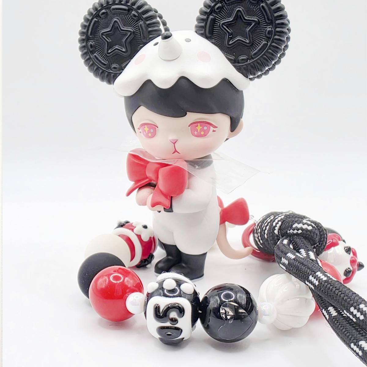 StudioNisy Authentic Popmart BUNNY horoscope with beaded keychain and Figure Kawaii | Cute Chain