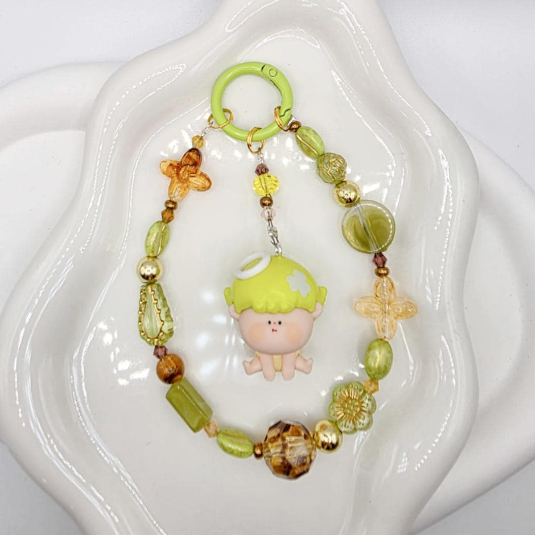 StudioNisy Authentic Fairy AMLSS Bean handmade with clear gold theme beads