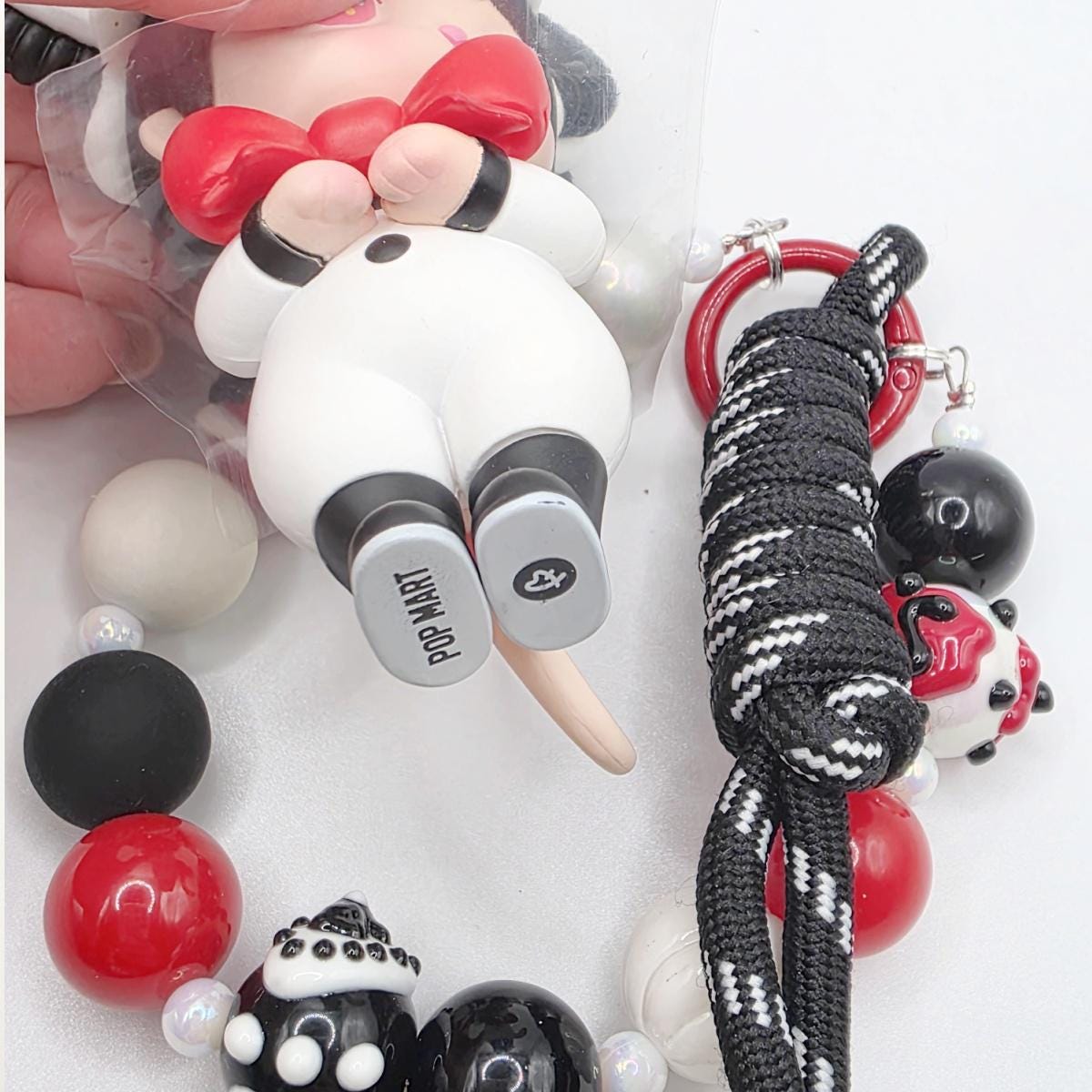 StudioNisy Authentic Popmart BUNNY horoscope with beaded keychain and Figure Kawaii | Cute Chain