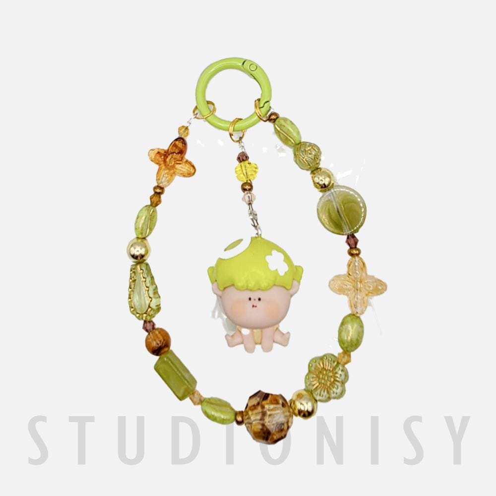 StudioNisy Authentic Fairy AMLSS Bean handmade with clear gold theme beads
