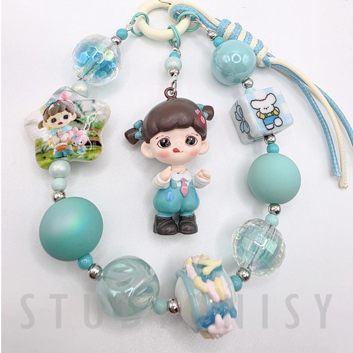 StudioNisy TntSpace Zorra Zora Bean oneofakind handmade - keychain or phone charm