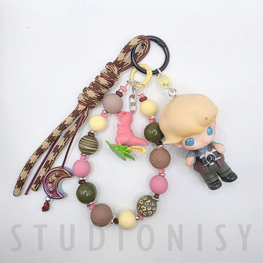StudioNisy Popmart Blindbox Authentic Figure keychain with beaded chain | phone or bag charm | Crybaby | Twinkle Twinkle | Dimoo