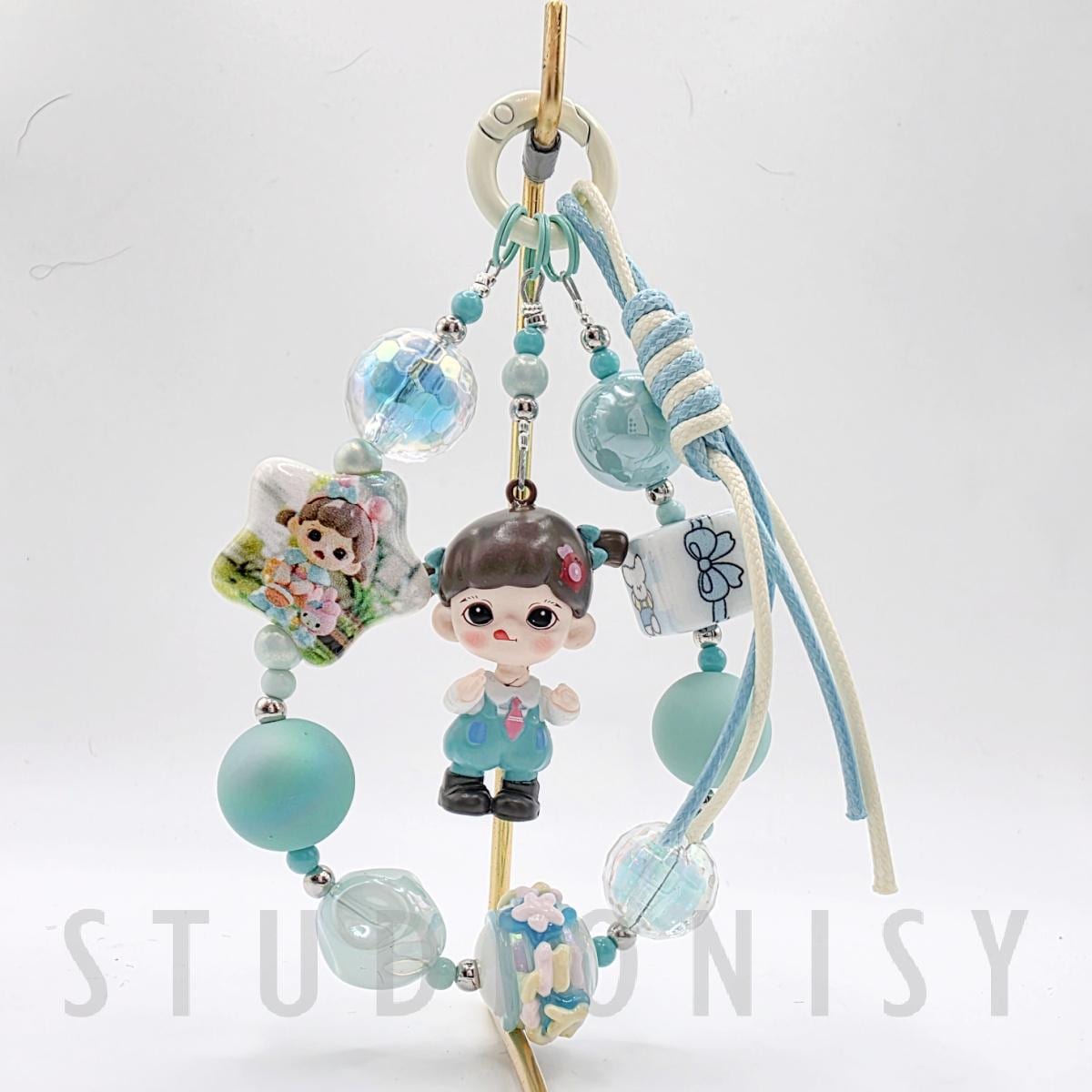 StudioNisy TntSpace Zorra Zora Bean oneofakind handmade - keychain or phone charm