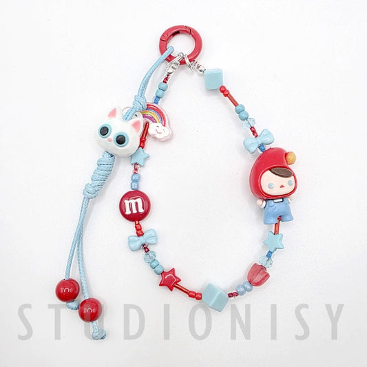 StudioNisy Cute beaded keychains, phone chains or bag charm McDs, plastic charms