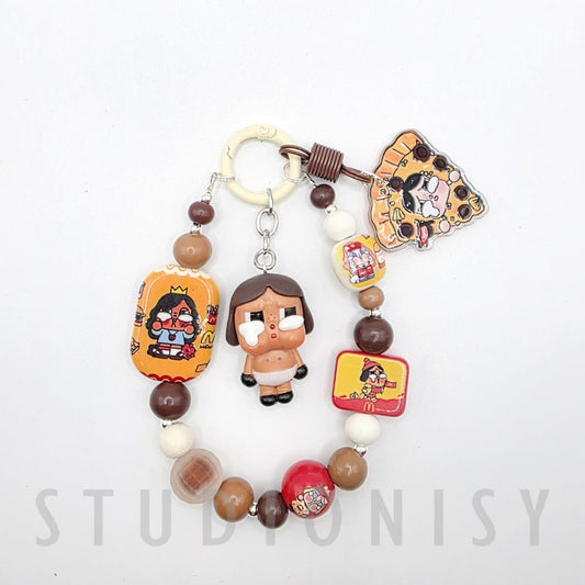StudioNisy Mini bean Crybaby crying again unique beaded keychain