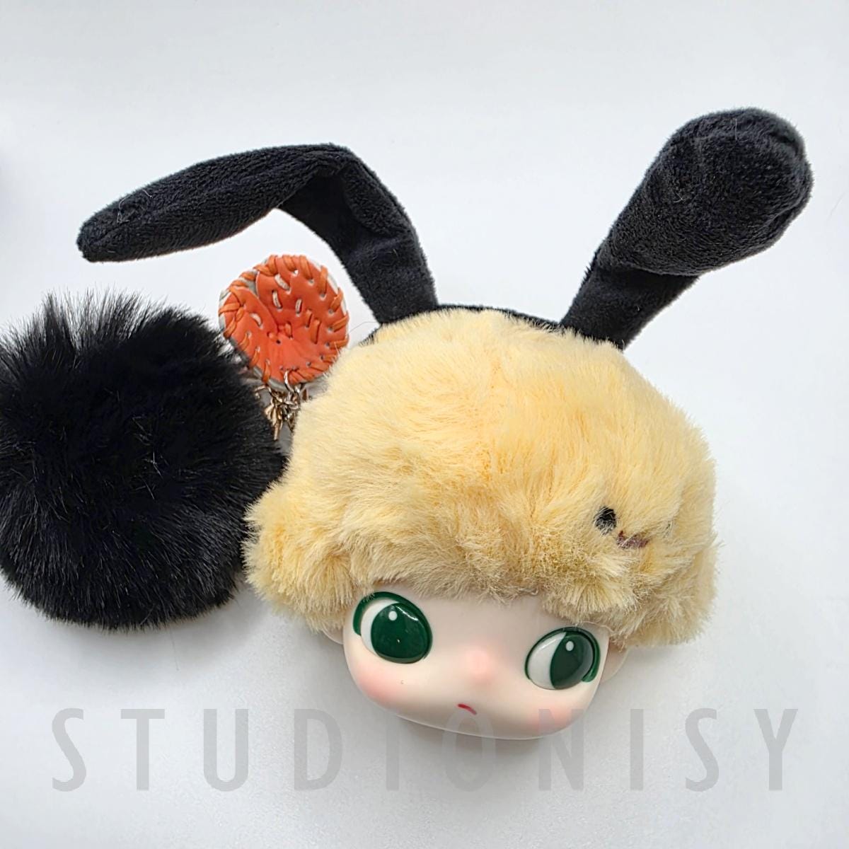 StudioNisy Handmade Dimoo World Daisy Pluto Head Plushy keychain, or bag charm