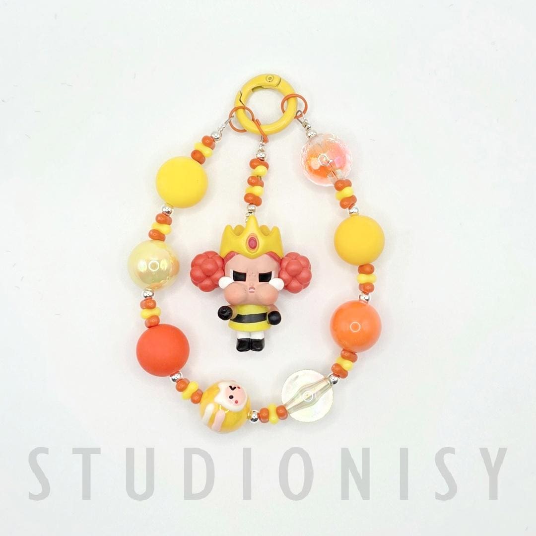 StudioNisy Handmade crybb Powerpuff beaded keychain or phone charm bag charm