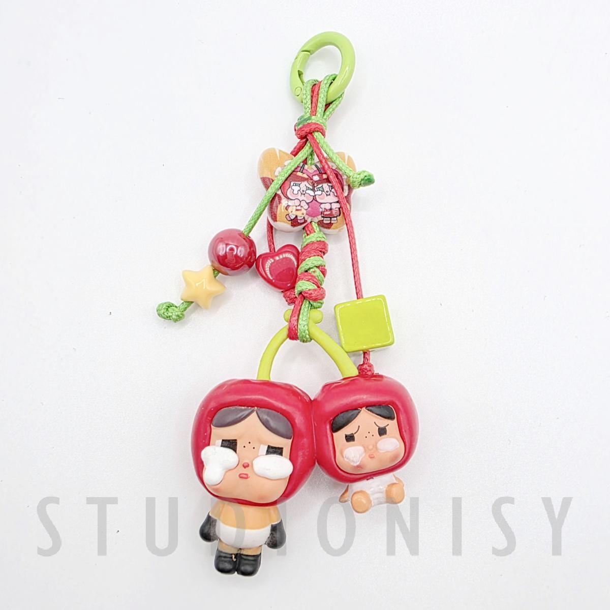 StudioNisy Handmade crybb Powerpuff beaded keychain or phone charm bag charm