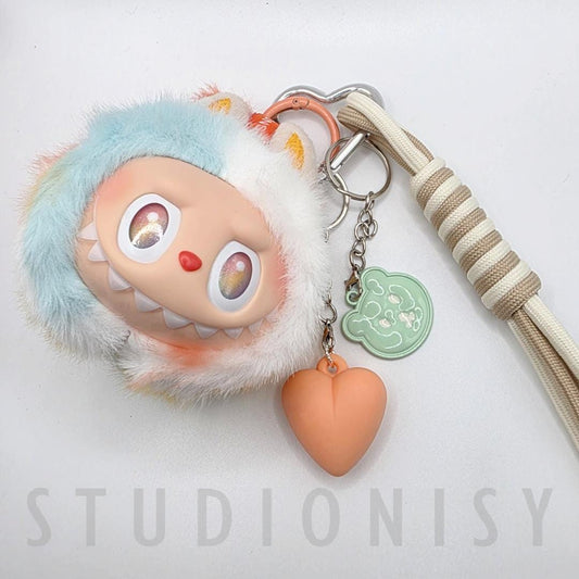 Handmade Labu Head Plushy Keychain: Collectible Bag Charm