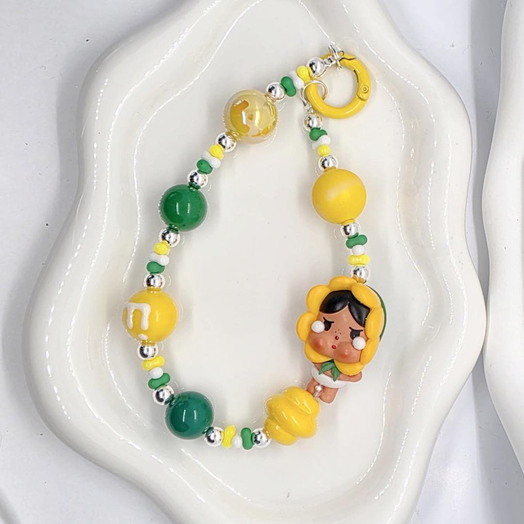 Nisi Handmade crybb mini beans beaded keychain or phone charm bag charm