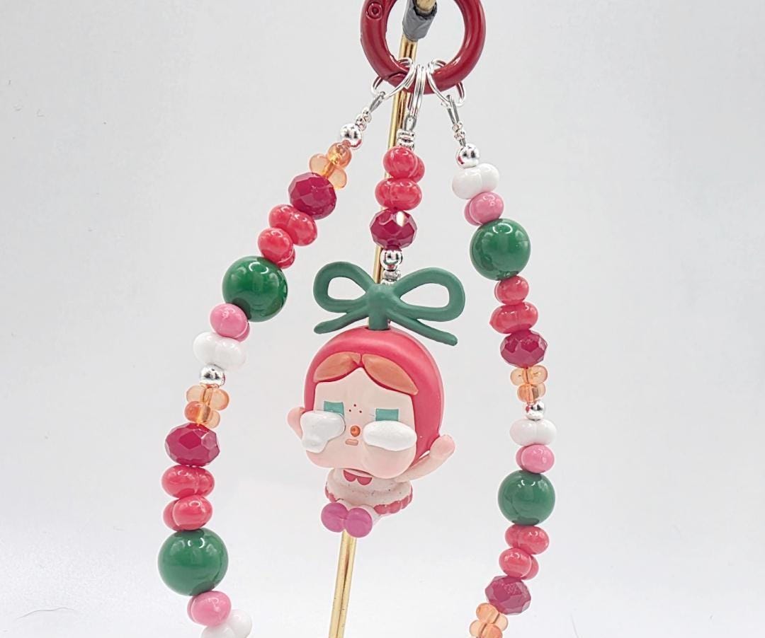 Nisi Handmade crybb mini beans beaded keychain or phone charm bag charm