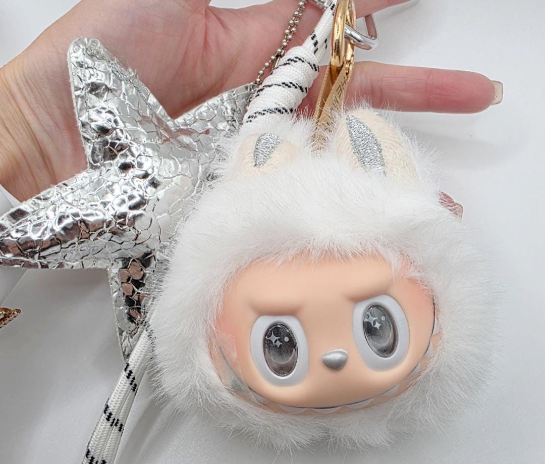 Nisi Handmade Labu Head Plush Keychain: BIE Big into Energy Bag Charm special