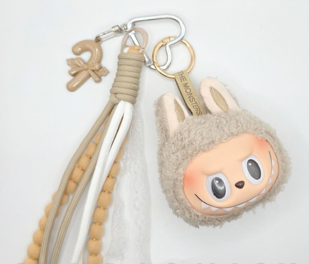 Nisi Handmade Labu Head Plush Keychain: BIE Big into Energy Bag Charm special