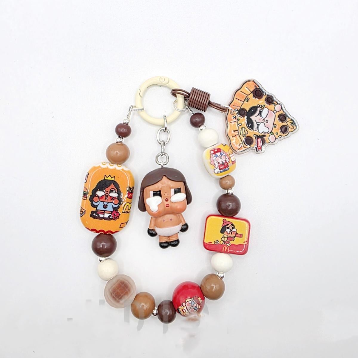 Nisi Handmade crybb mini beans beaded keychain or phone charm bag charm