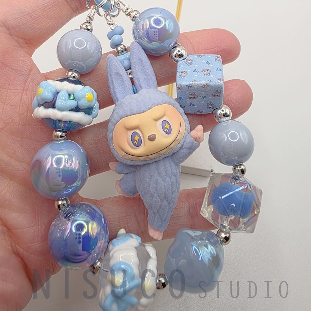 Nisi Handmade keychain/phone strap Labu Bean - customizable wacky market, labuyoga+