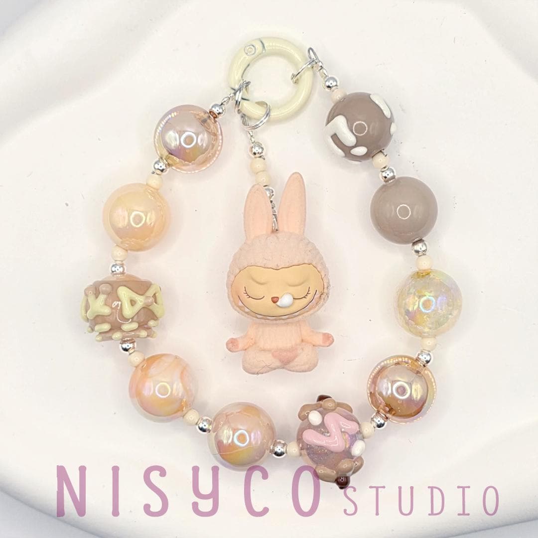 Nisi Handmade keychain/phone strap Labu Bean - customizable wacky market, labuyoga+