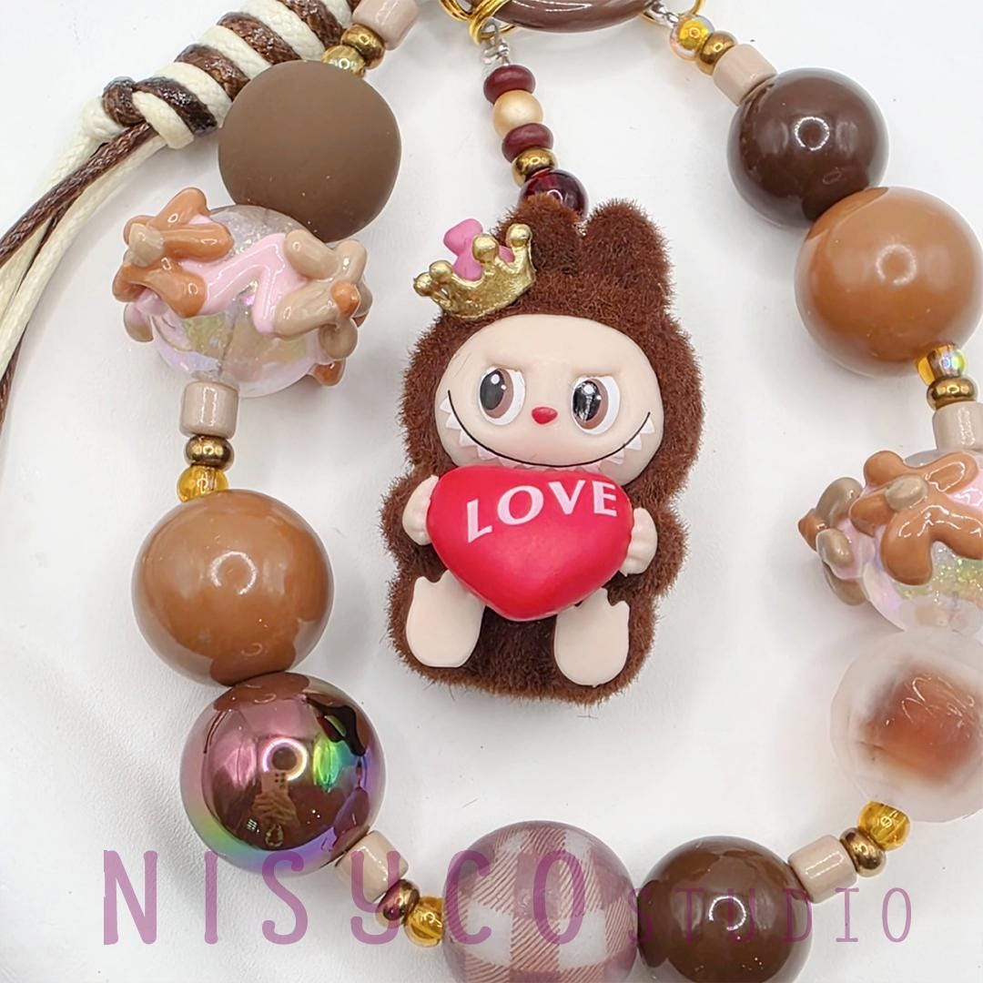 Nisi Handmade keychain/phone strap Labu The Monsters LOVE COLA Labu Bean