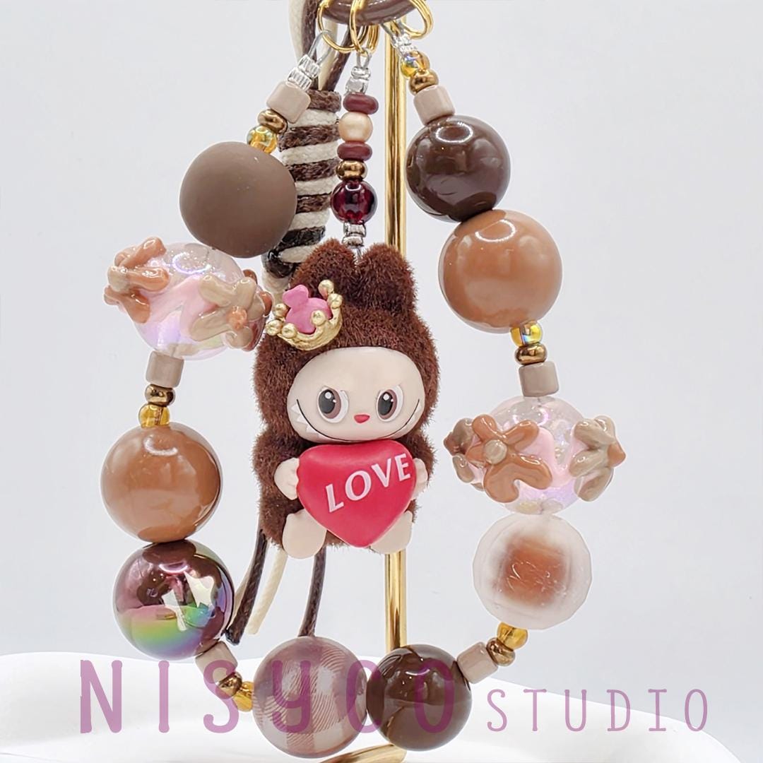 Nisi Handmade keychain/phone strap Labu The Monsters LOVE COLA Labu Bean