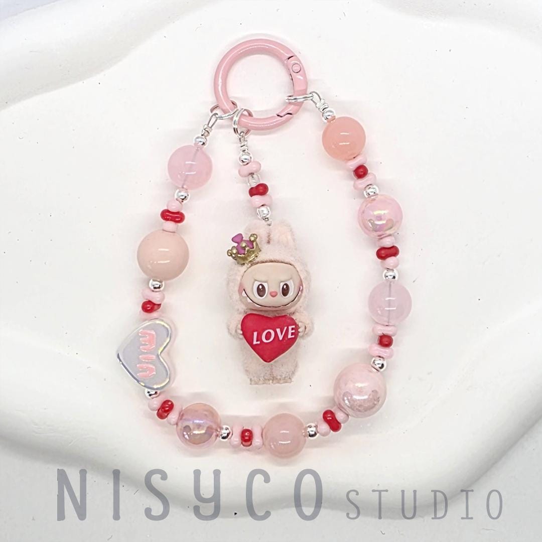 Nisi Handmade keychain/phone strap Labu The Monsters LOVE COLA Labu Bean