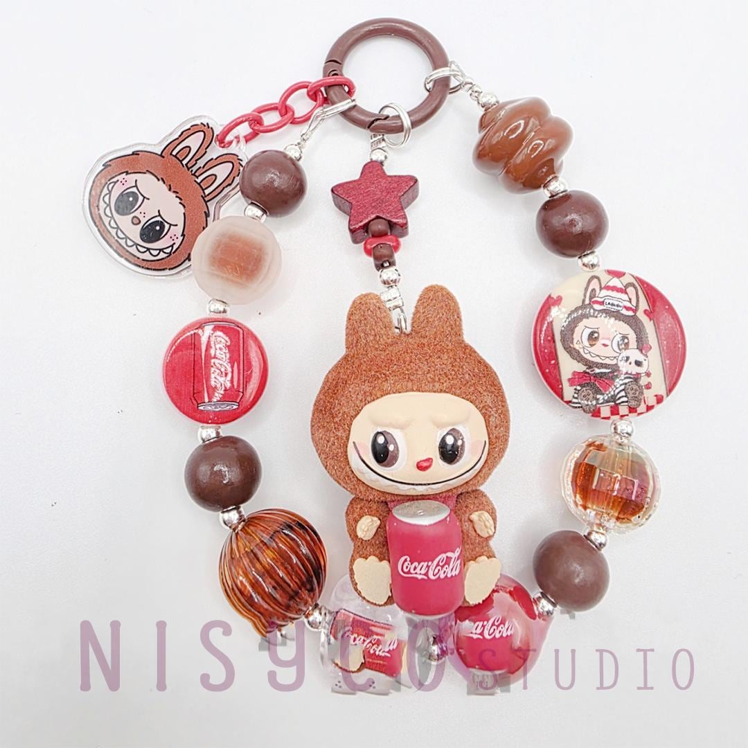 Nisi Handmade keychain/phone strap Labu The Monsters LOVE COLA Labu Bean