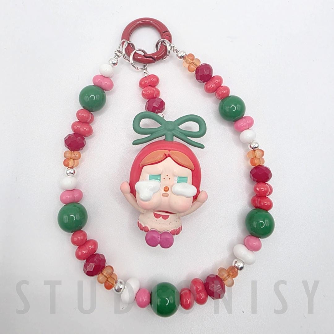 Nisi Handmade crybb mini beans beaded keychain or phone charm bag charm