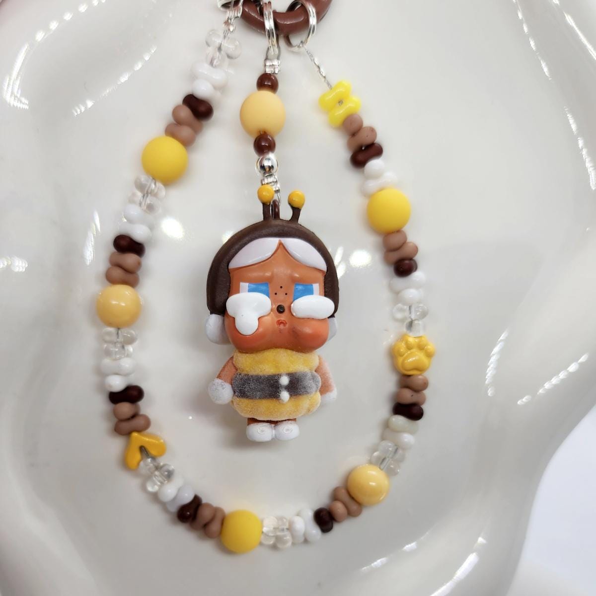 Nisi Handmade crybb mini beans beaded keychain or phone charm bag charm