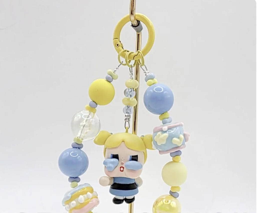 Nisi Handmade crybb mini beans beaded keychain or phone charm bag charm