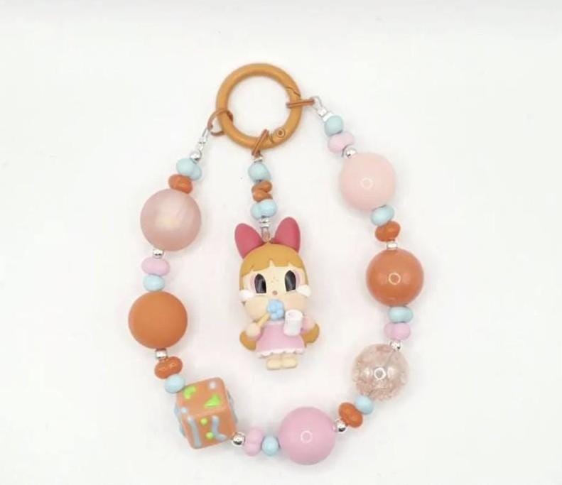 Nisi Handmade crybb mini beans beaded keychain or phone charm bag charm