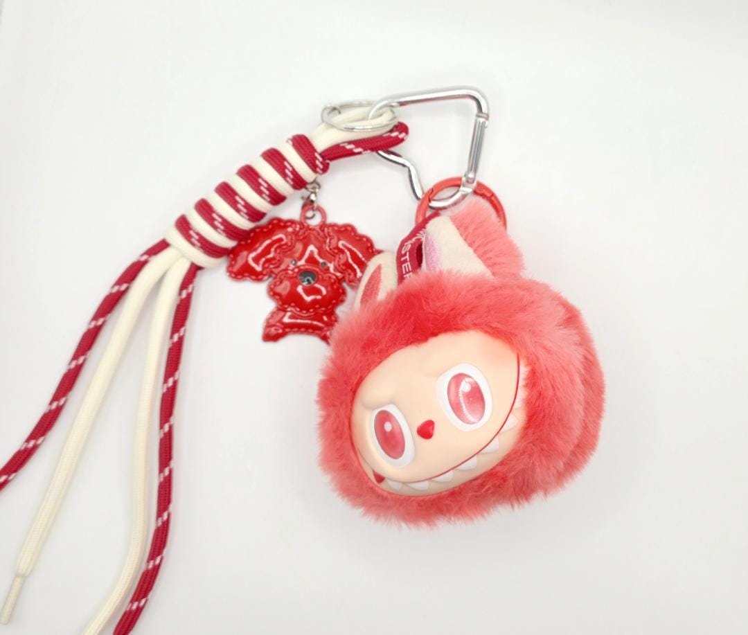 Nisi Handmade Labu Head Plush Keychain: BIE Big into Energy Bag Charm special