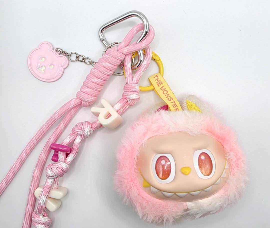 Nisi Handmade Labu Head Plush Keychain: BIE Big into Energy Bag Charm special
