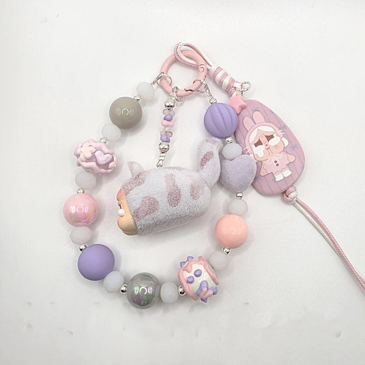 Nisi Handmade crybb mini beans beaded keychain or phone charm bag charm