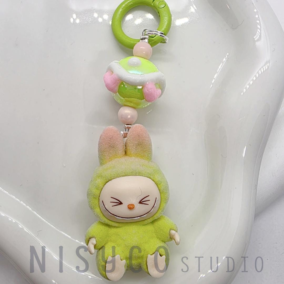 Nisi Handmade keychain/phone strap Labu Bean - customizable wacky market, labuyoga+