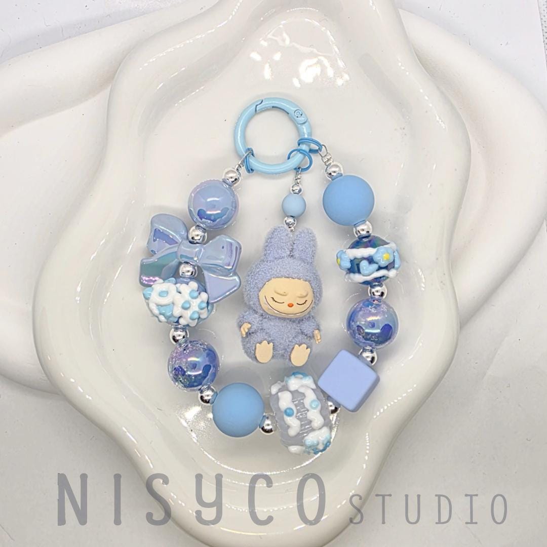 Nisi Handmade keychain/phone strap Labu Bean - customizable wacky market, labuyoga+