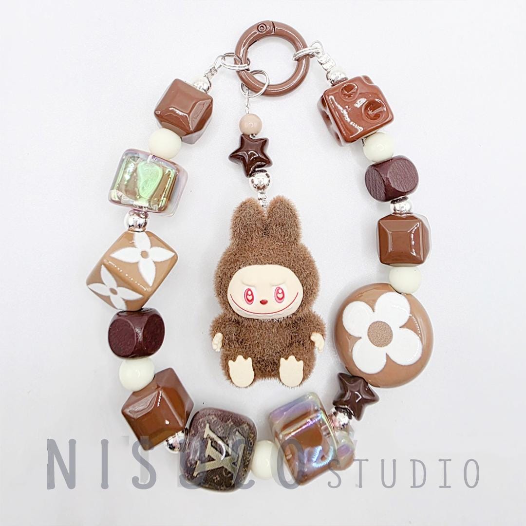 Nisi Handmade keychain/phone strap Labu Bean - customizable wacky market, labuyoga+