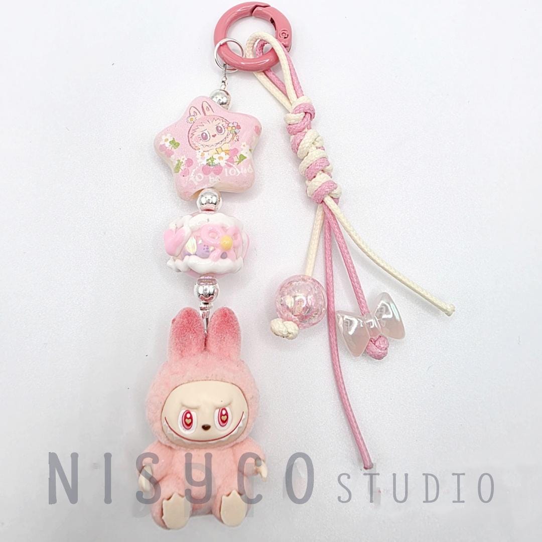 Nisi Handmade keychain/phone strap Labu Bean - customizable wacky market, labuyoga+