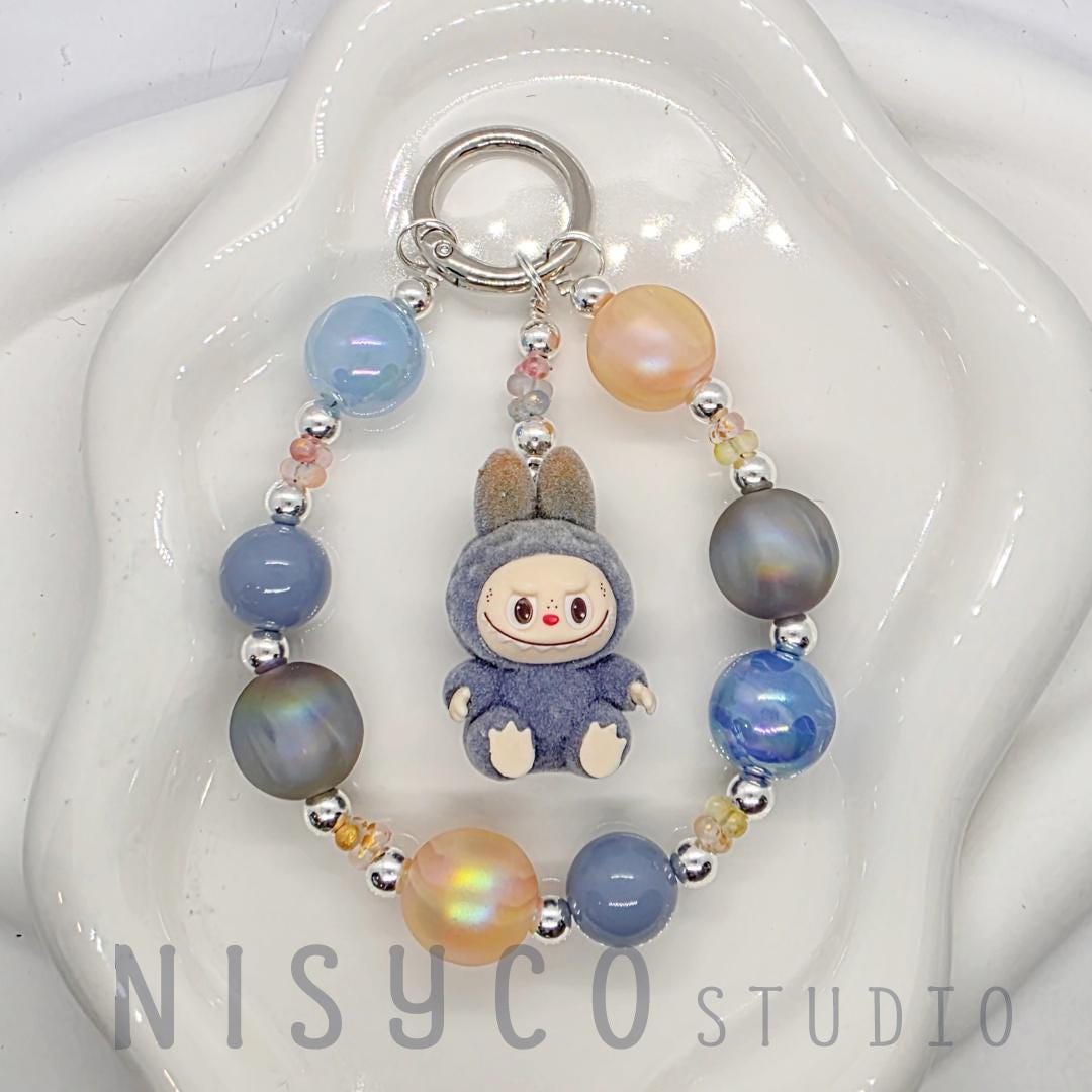 Nisi Handmade keychain/phone strap Labu Bean - customizable wacky market, labuyoga+
