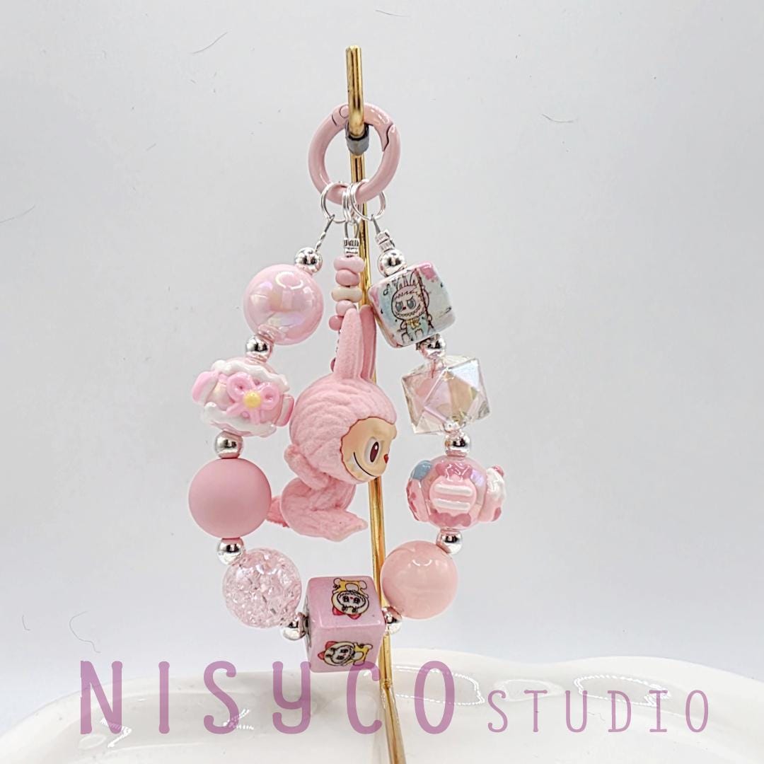 Nisi Handmade keychain/phone strap Labu Bean - customizable wacky market, labuyoga+